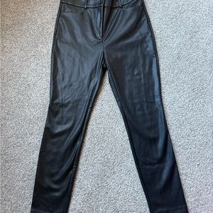 Loft Five Pocket Straight Pants Faux Leather